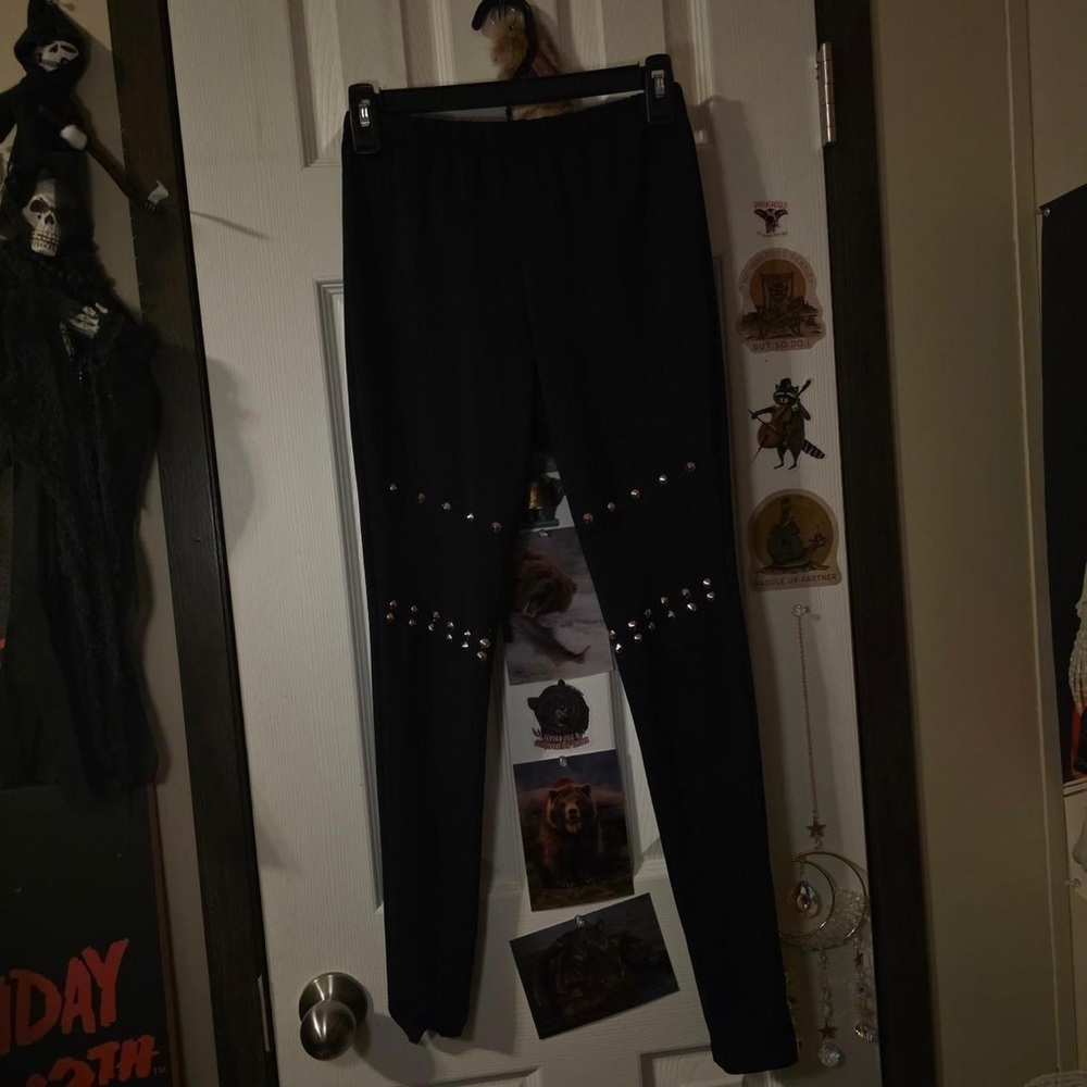 Target Black Leggings with Silver Stud Detailing